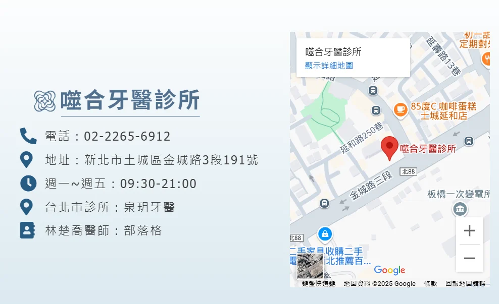 2025土城牙醫推薦選擇|「噬合牙醫」從專業到服務一次搞定! 4 交通位置方便